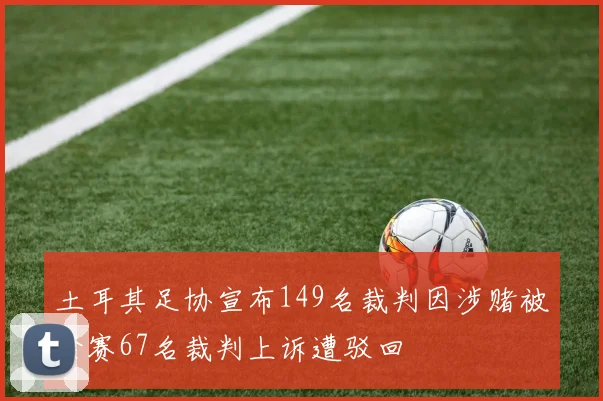 土耳其足协宣布149名裁判因涉赌被禁赛67名裁判上诉遭驳回