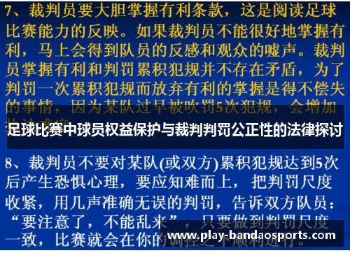 足球比赛中球员权益保护与裁判判罚公正性的法律探讨