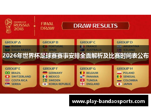 2026年世界杯足球赛赛事安排全面解析及比赛时间表公布