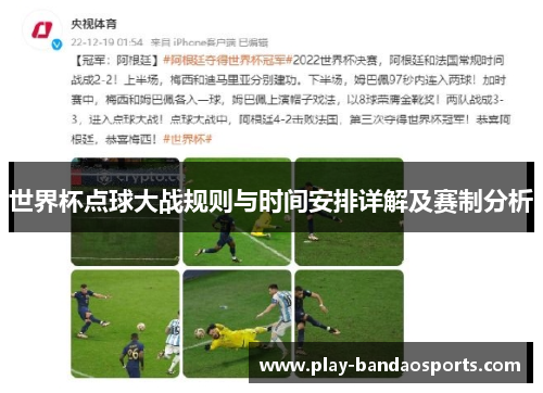 世界杯点球大战规则与时间安排详解及赛制分析